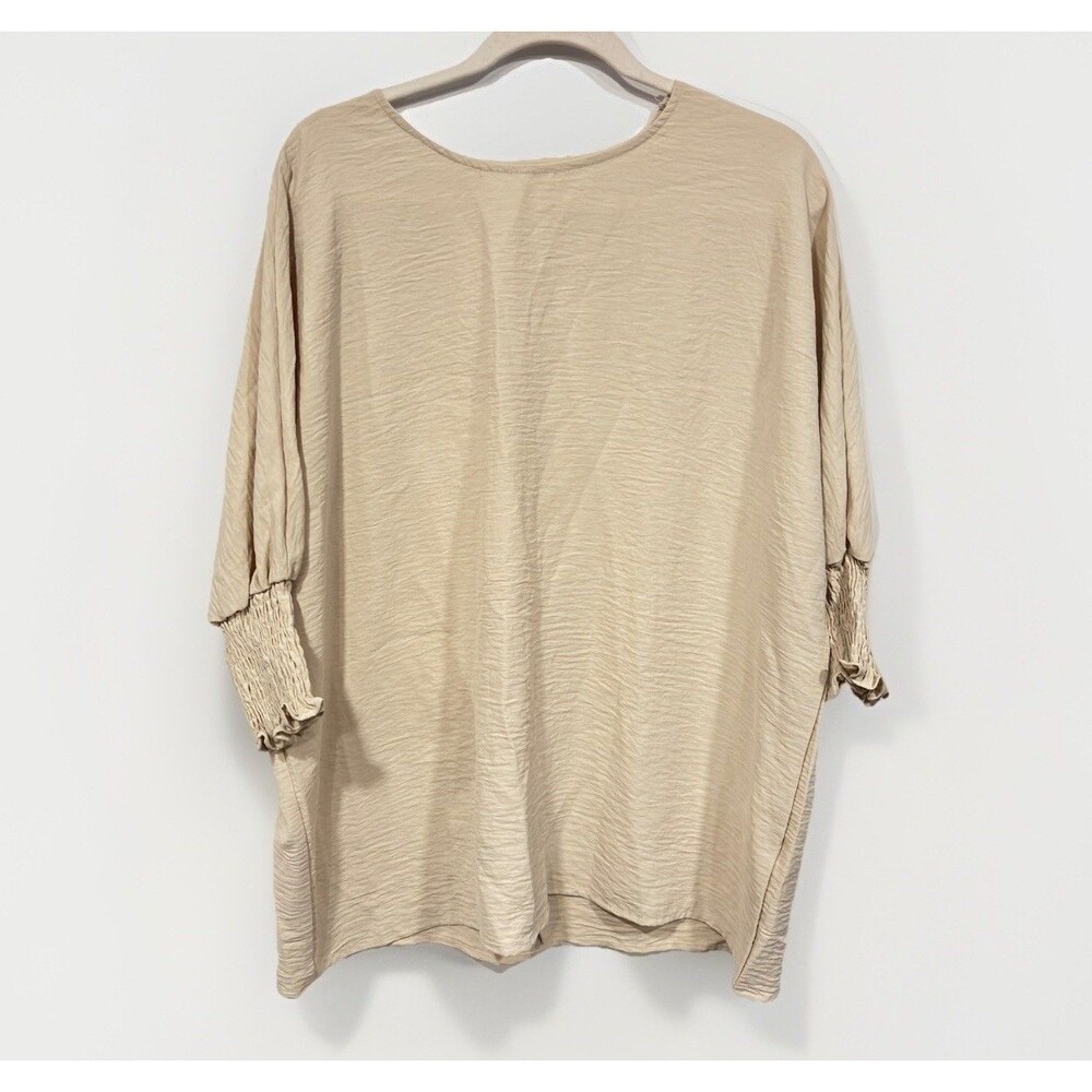 Womens Medium Scoop neck Blouse boho Tunic Top Babydoll Empire Dressy Casual